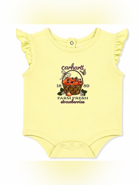 Carhartt Other - Carhartt Yellow Baby Strawberry Graphic Bodysuit 3 months